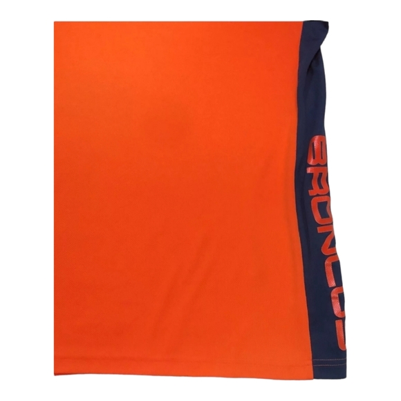 Two *NFL Team Apparel XL Denver Bronco Polo Shirts (Orange Spellout & White) - Picture 5 of 9